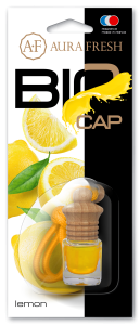 Освежитель подвесной бутылочка Aura Fresh  "BIO CAP Lemon" 6ml /кор.20шт/