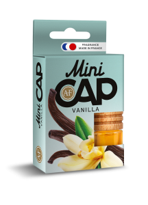 Освежитель подвесной бутылочка Aura Fresh  "MINI CAP Vanilla" 4ml  /кор.30шт/
