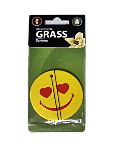 Освежитель картонный GRASS Smile ваниль /кор.50шт/
