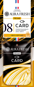 Освежитель подвесной картонный Aura Fresh  "PRIME CARD №8" /кор.36шт/