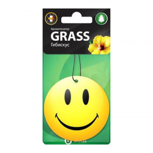 Освежитель картонный GRASS Smile гибискус /кор.50шт/