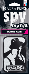Освежитель подвесной картонный Aura Fresh  "SPY MANIA Bubble Gum" /кор.40шт/