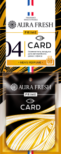 Освежитель подвесной картонный Aura Fresh  "PRIME CARD №4" /кор.36шт/