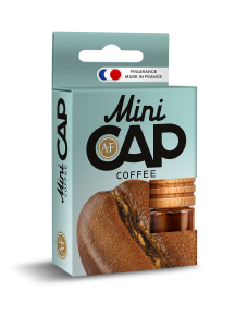 Освежитель подвесной бутылочка Aura Fresh  "MINI CAP Coffee" 4ml  /кор.30шт/