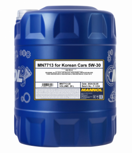 Масло моторное 5w30 син. Mannol for Korean cars 20л (SN/CH-4, ACEA A3/B4) пластик/вывод