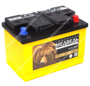 Аккумулятор 6ст 77 VLA о.п. Тюменский медведь (278мм*175мм*190мм)