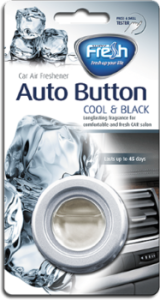 Освежитель на дефлектор гелевый кнопка Auto button (Черный лед)/выводится
