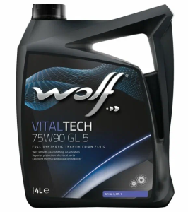 Масло трансмиссионное 75w90 син. WOLF VITALTECH  4л (GL-4/GL-5) /кор.4шт/