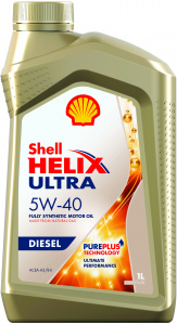 Масло моторное 5w40 син. Shell Helix Ultra Diesel  1л (CF) /кор.12шт/выводится из ассортимента