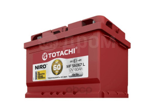 Аккумулятор TOTACHI NIRO MF 56067, 60 о.п  низкий корпус