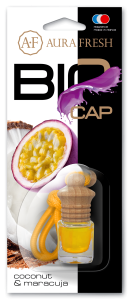 Освежитель подвесной бутылочка Aura Fresh  "BIO CAP Coconut&Maracuja" 6ml /кор.20шт/