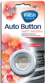 Освежитель на дефлектор гелевый кнопка Auto button (Бабл Гам)/выводится