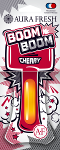 Освежитель подвесной картонный с жидким центром  Aura Fresh  "Boom Boom Cherry"  /кор.30шт/