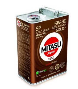 Масло моторное 5w30 син. MITASU GOLD PLUS 4л (API SP/GF-6A) /кор.6шт/