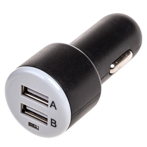 Адаптер 12V c 2-USB 1A+2.1A чёрный в блистере SKYWAY