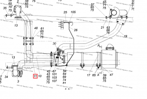 Труба КАМАЗ 65115-12 левая ан. 965115-1203014-12