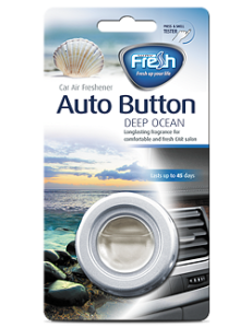 Освежитель на дефлектор гелевый кнопка Auto button (Глубокий океан)/выводится