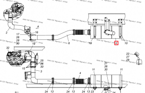 Глушитель выхлопа КАМАЗ 4308
