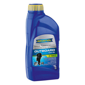 Масло моторное 10W-40 п/с Outboardoel 4T RAVENOL, 1л /кор.12шт/