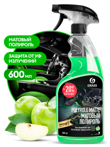 Полироль-очиститель пластика матовый "Polyrole Matte" яблоко  600мл /кор.6шт/