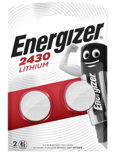 Батарейка Energizer Lithium 2430, 2 шт таблетка/кор.10шт./