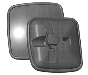 Зеркало КАМАЗ заднего вида наружное широкоугольное (227x227х83 мм)