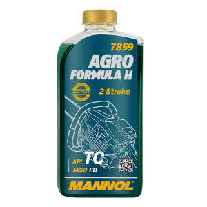 Масло моторное 2Т син. Mannol Agro Formula H (Agro for Husqvarna) 1л (TC;JASOFB) для с/х техники /кор.20шт/