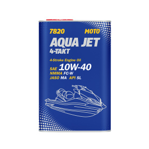 Масло моторное 4T син. 10w40 Mannol Aqua Jet 1л (SL;NMMA FC-W JASO MA) металл /кор.12шт/вывод