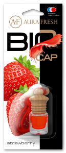 Освежитель подвесной бутылочка Aura Fresh  "BIO CAP Strawberry" 6ml /кор.20шт/