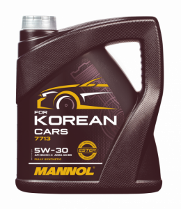 Масло моторное 5w30 син. Mannol for Korean cars  4л (SN/CH-4, ACEA A5/B5) пластик/кор.4шт/Новая спецификация по ACEA 