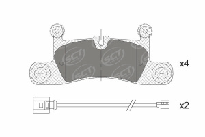 Колодка тормозная RR VW TOUAREG 3.0-4.2 10-/PORSCHE CAYENNE 3.0-4.8 10- /кор.10шт/