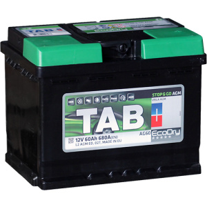 Аккумулятор 6ст 60 о.п. TAB AGM EcoDry/ L2 AGM ED