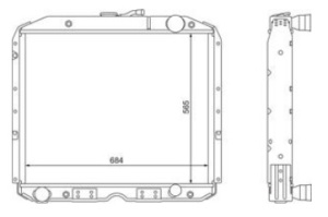 Радиатор охлаждения Урал-4320,5323 с дв. КАМАЗ 740 4-х ряд.Композит