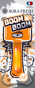 Освежитель подвесной картонный с жидким центром  Aura Fresh  "Boom Boom Melon"  /кор.30шт/