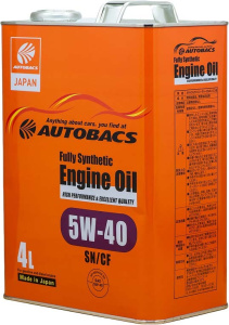 Масло моторное  5w40 син. AUTOBACS Engine oil FS 4л (SP/CF) /кор.6шт/ вывод