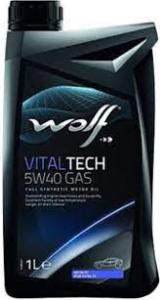 Масло моторное 5w40 син. WOLF VITALTECH  GAS 1л (SN/CF/C3)/кор.12шт/