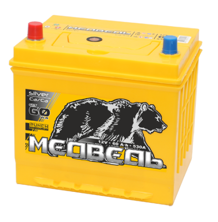 Аккумулятор 6ст 60 VLA о.п. Медведь Asia 65D23L (230мм*173мм*220мм)