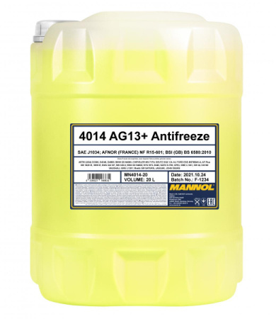 Антифриз Mannol Antifreeze AG13+ Advanced (-40) 20л (21,72кг)/желтый