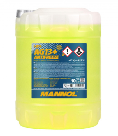 Антифриз Mannol Antifreeze AG13+ Advanced (-40) 10л (10,86кг)/желтый