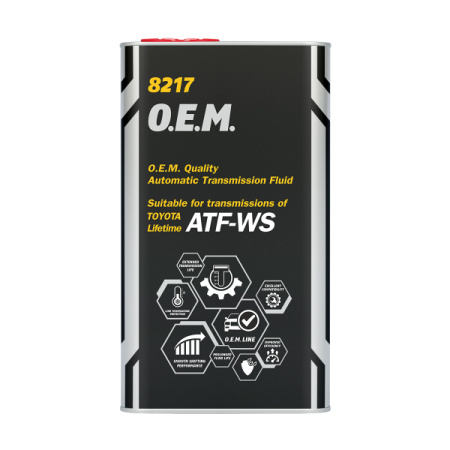 Жидкость для автомат трансмис. Mannol O.E.M. ATF WS (Toyota Lexus) 8217  4л /кор.4шт/ металл/выведен