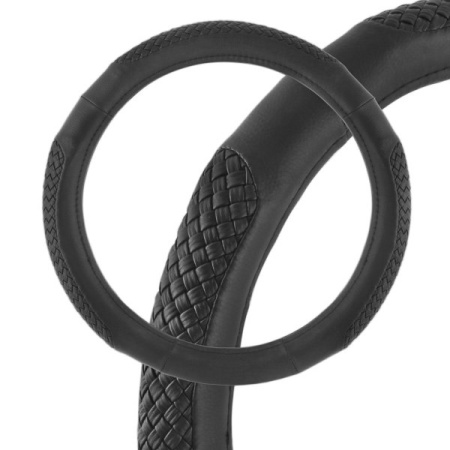 Оплетка SKYWAY L Modern-6 Черная экокожа