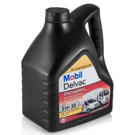 Масло моторное 5W30 син. Mobil Delvac CITY LOG M   4л. (ACEA С3) /кор.4шт/