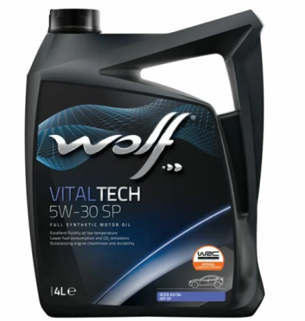 Масло моторное 5w30 син. WOLF VITALTECH  SP 4л (SP/A3/B4) /кор.4шт/