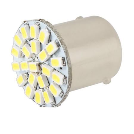 Лампа S25-P21W (1156)-12V-1,5W 1-конт BA15s 22диода SKYWAY габариты, стоп-сигналы,сигналы поворотов/