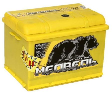 Аккумулятор 6ст 62.0 о.п. Медведь Silver Ca/Ca VLA (242мм*175мм*190мм)