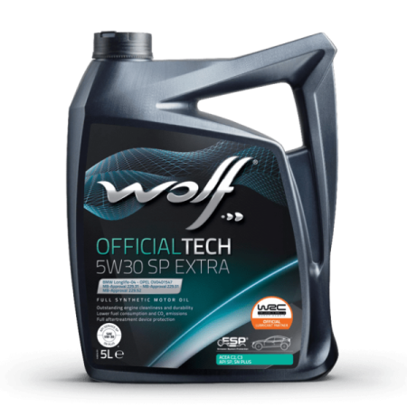 Масло моторное 5w30 син. WOLF OFFICIALTECH C3 SP EXTRA  5л (SN PLUS/SP/C2/C3) /кор.4шт/