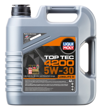 Масло моторное 5w30 син LIQUI MOLY Top Tec 4200 New Generation 4л