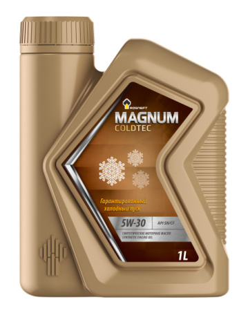 Масло моторное 5w30 син. Роснефть Magnum Coldtec  1л (SN/CF) /кор.12шт/