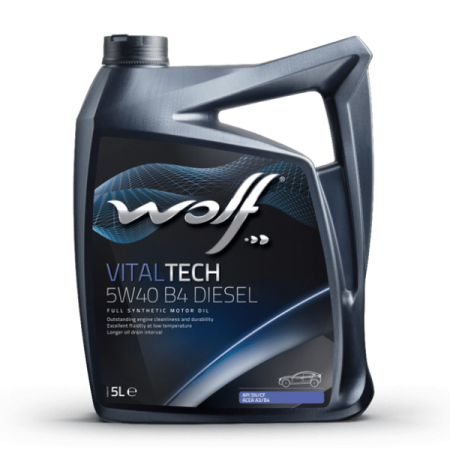 Масло моторное 5w40 син. WOLF VITALTECH  B4 DIESEL 5л (SN/CF/A3/B4)/кор.4шт/