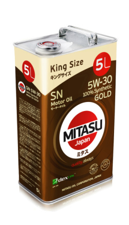 Масло моторное 5w30 син. MITASU SN 5л (API SN; ILSAC GF-5)